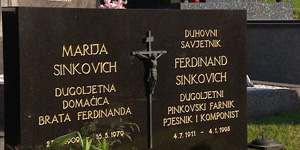 Grobni kamen Ferdinanda Sinkovića. (slika: ORF)