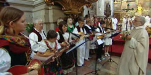 Maša prilikom 100. rodjendana Inocenta Varge (slika: ORF)