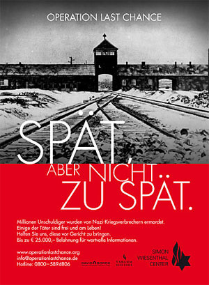 Plakatkampagne Simon-Wiesenthal-Zentrum / Foto: Simon-Wiesenthal-Zentrum/Simon-W